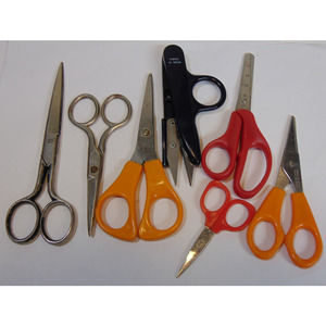 Vintage Lot Of 7 Sewing Scissors Valley Forge Kleencut Stainless Steel Shears